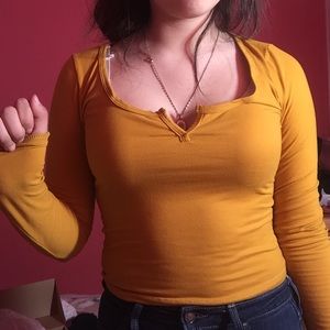 For ever 21 yellow crop top